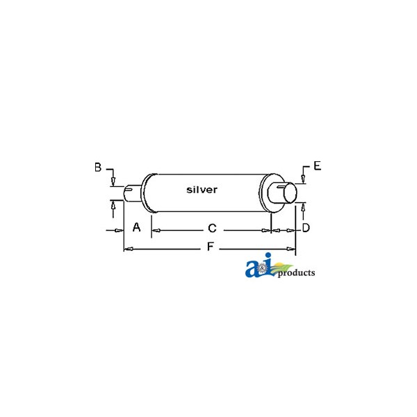 Muffler 5.4" x5" x27.8"